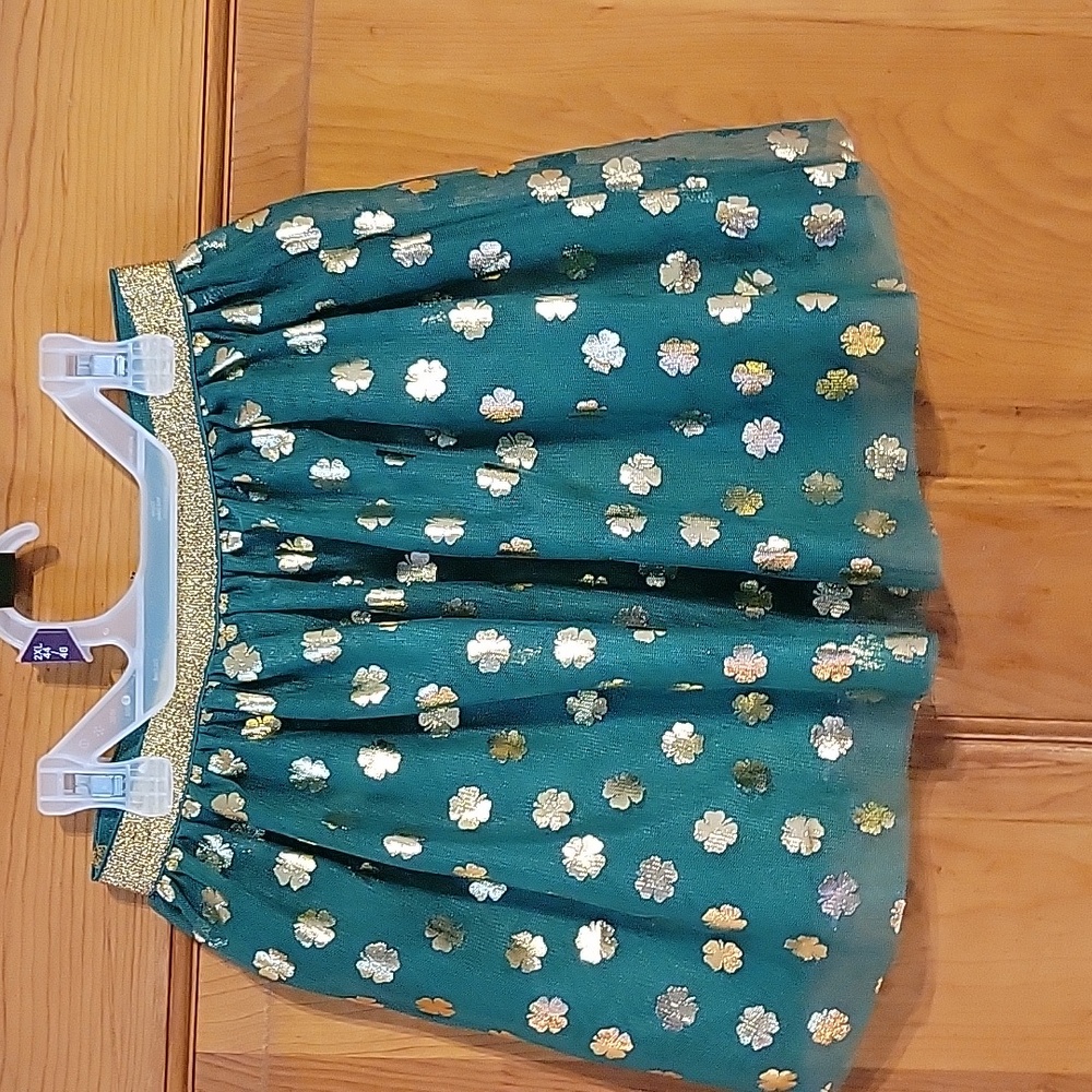 NWT Girls Way to Celebrate St. Patrick day skirt. This is green and gold. - Picture 7 of 7